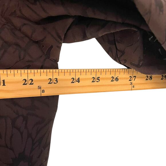 Sag Harbor Brown Sheer Floral Button Front Blouse 1X - Picture 5 of 8